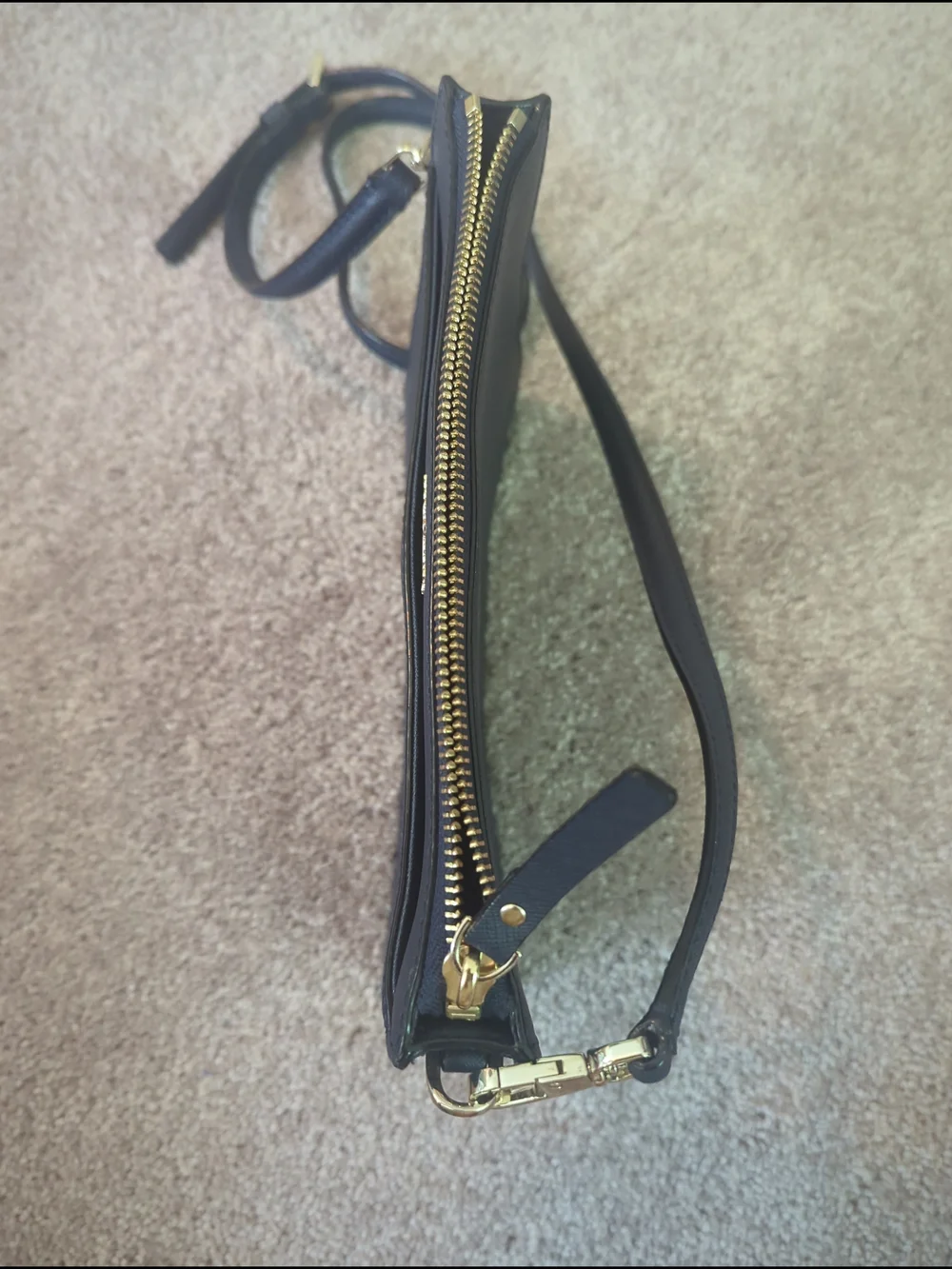 kate spade Blue Saffiano Leather Shoulder Bag